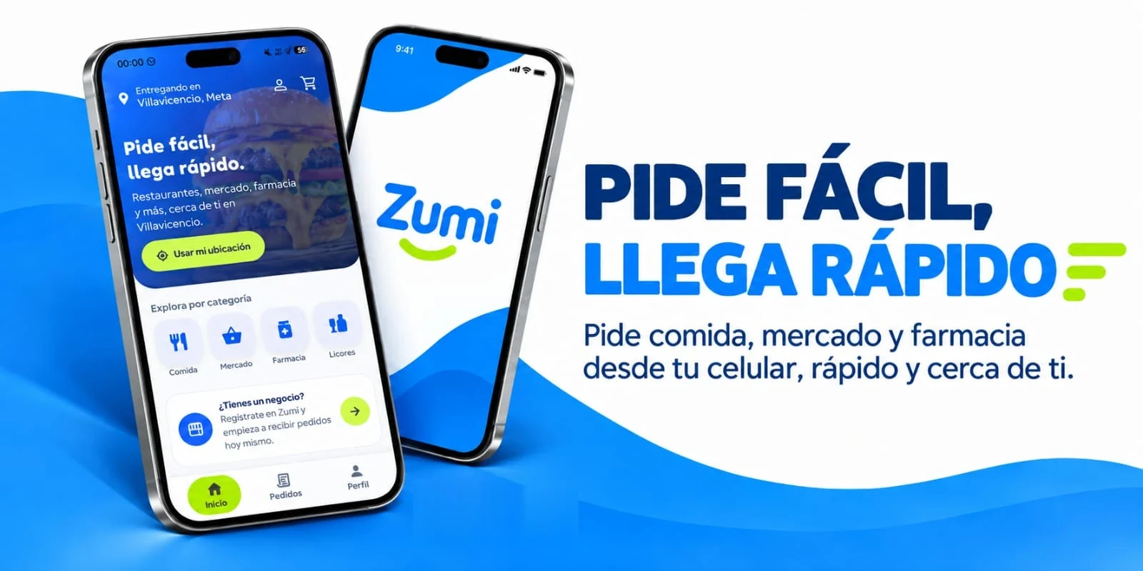 Zumi: pide fácil, llega rápido. Pide comida, mercado y farmacia desde tu celular, rápido y cerca de ti.